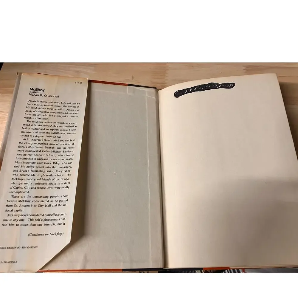 McElroy A Novel By Marvin‎ R. O'Connell Hardcover 1980 With Dust Jacket
